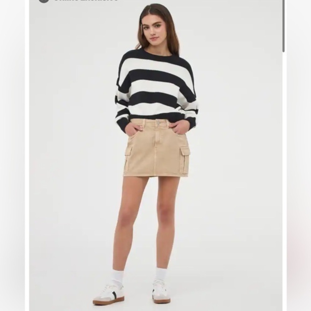 Topshop Beige Highrise Cargo Mini Skirt Size 4